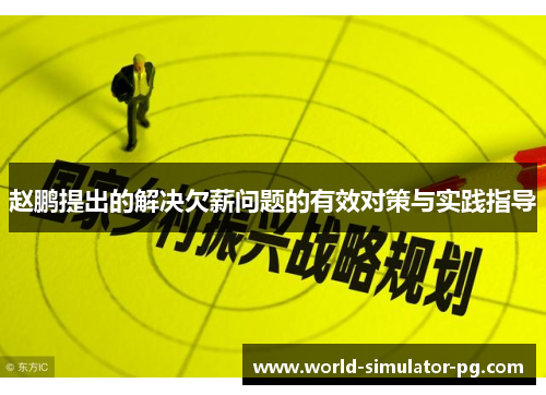 赵鹏提出的解决欠薪问题的有效对策与实践指导